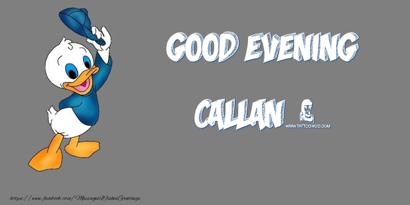 Greetings Cards for Good evening - Animation | Good Evening Callan